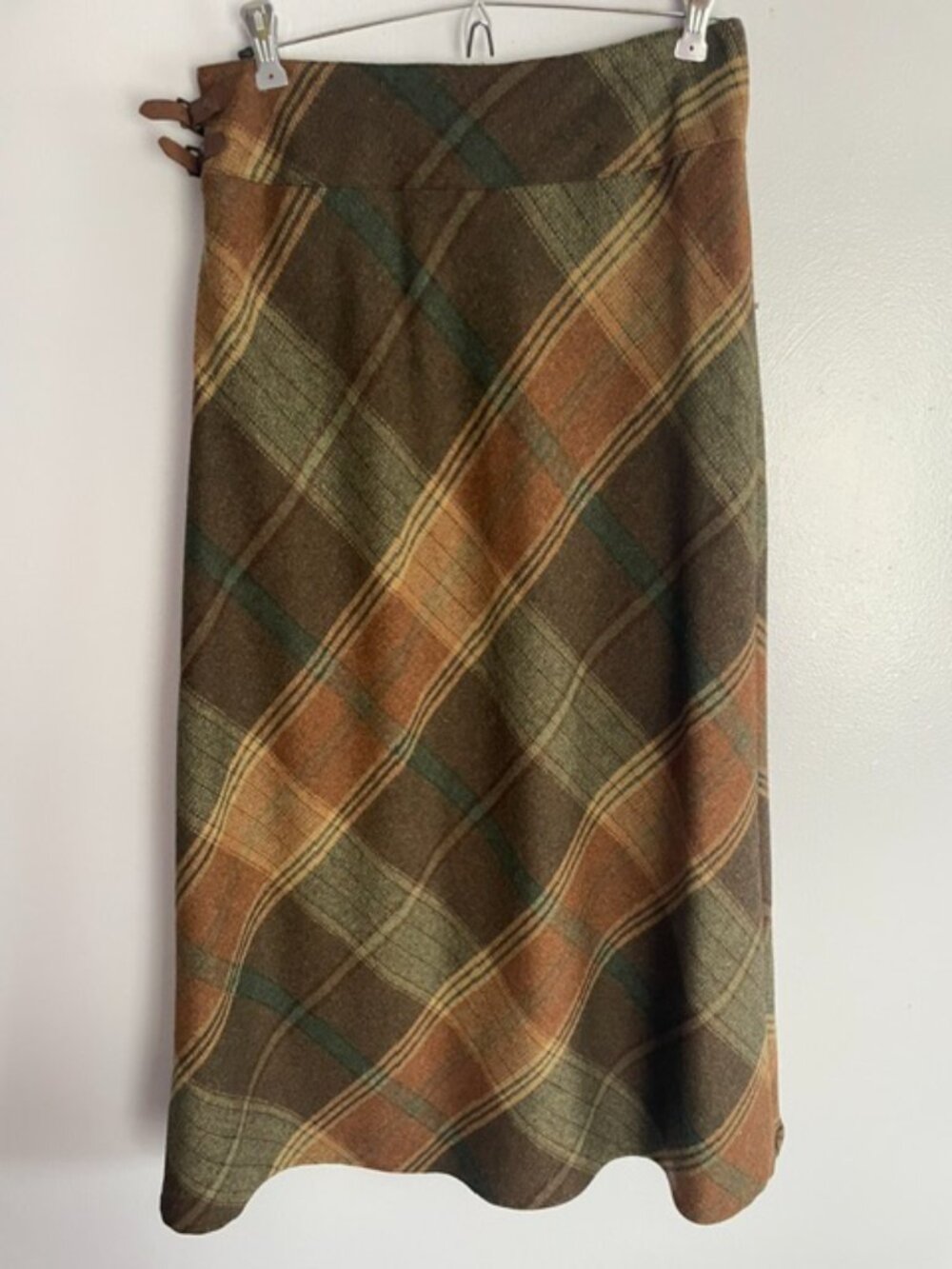 Vintage Lauren Wool, plaid, fully lined, side zip skirt, Size 4 - Picture 3 of 4
